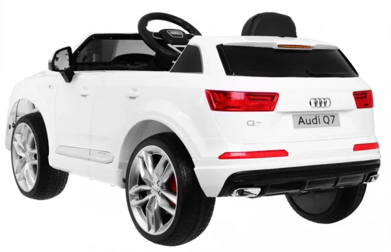 Audi Q7 Quattro S Line Na Baterije, Bijela Boja + Daljinski Upravljač + Spori Start + Eva + Mp3 5