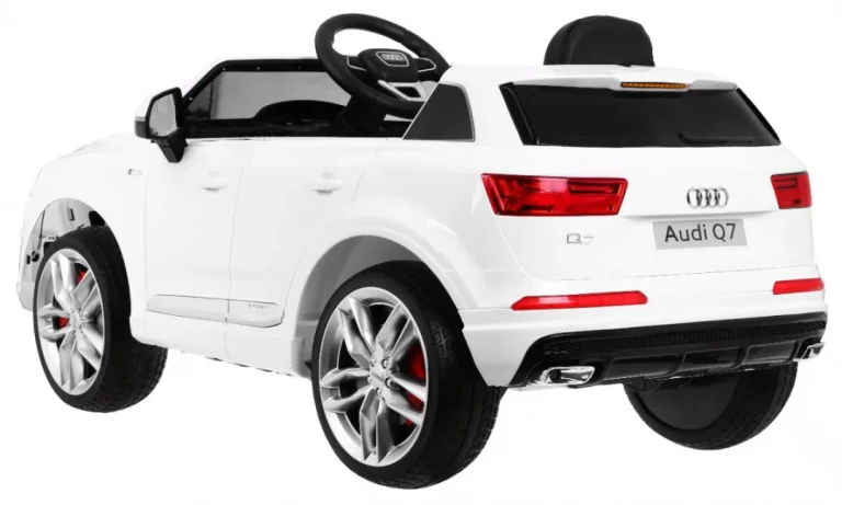 Audi Q7 Quattro S Line Na Baterije, Bijela Boja + Daljinski Upravljač + Spori Start + Eva + Mp3 6