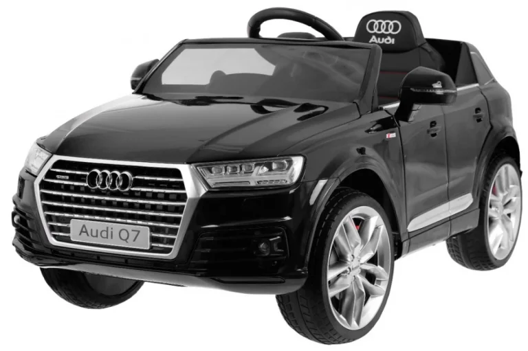 Audi Q7 Quattro S Line Na Baterije, Crna Boja + Daljinski Upravljač + Meki Start + Eva + Mp3 Radio 1