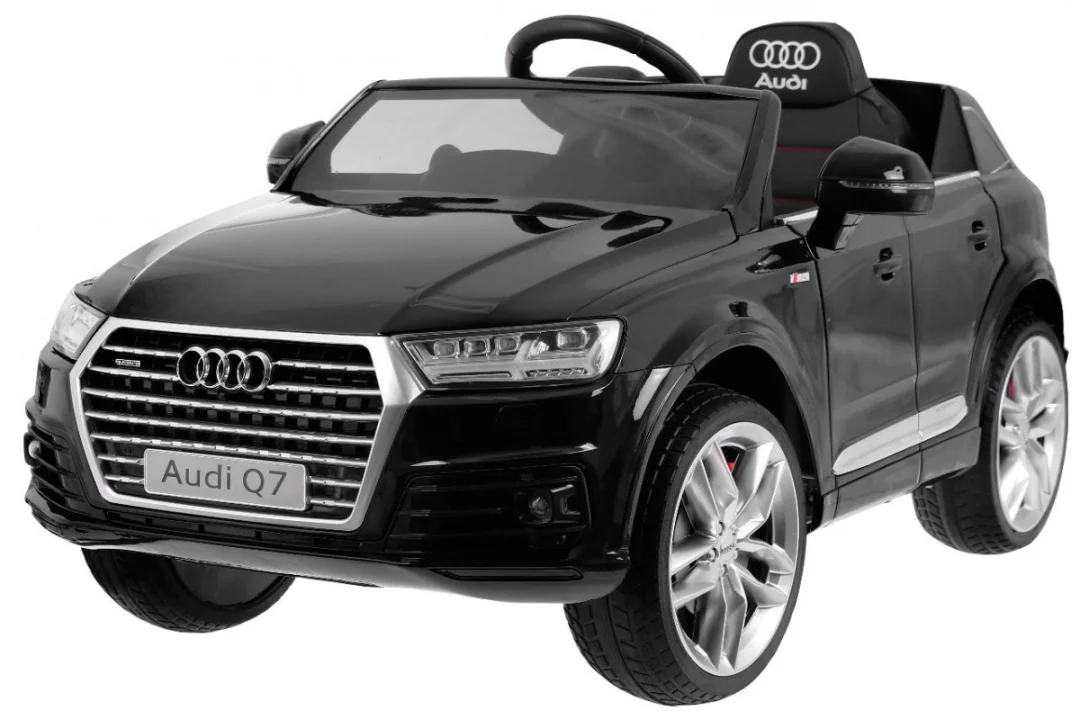 Audi Q7 Quattro S Line Na Baterije, Crna Boja + Daljinski Upravljač + Meki Start + Eva + Mp3 Radio 1
