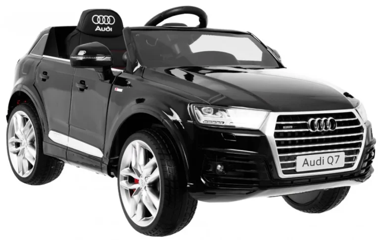 Audi Q7 Quattro S Line Na Baterije, Crna Boja + Daljinski Upravljač + Meki Start + Eva + Mp3 Radio 3