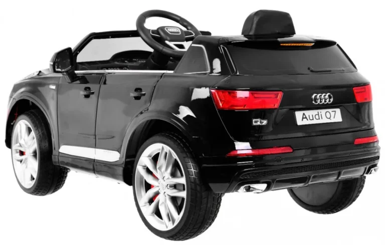Audi Q7 Quattro S Line Na Baterije, Crna Boja + Daljinski Upravljač + Meki Start + Eva + Mp3 Radio 4