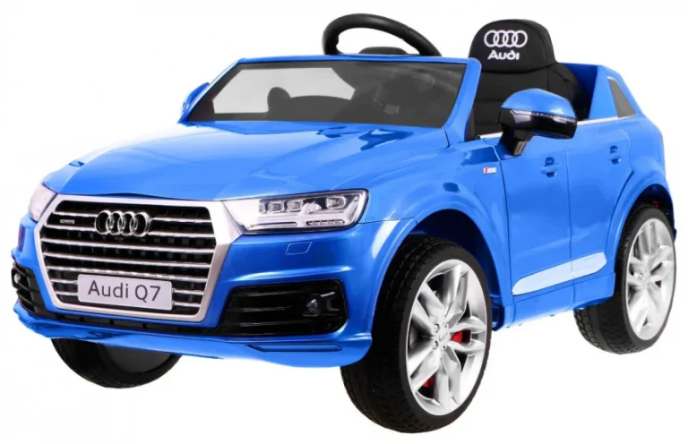 Audi Q7 Quattro S Line Na Baterije, Plava Boja + Daljinski Upravljač + Spori Start + Eva + Mp3 Radio 1