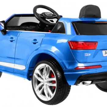 Audi Q7 Quattro S Line Na Baterije, Plava Boja + Daljinski Upravljač + Spori Start + Eva + Mp3 Radio 6