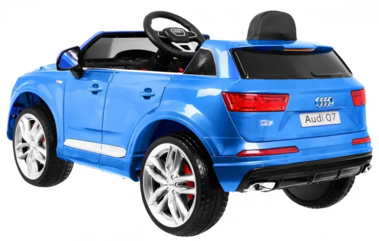 Audi Q7 Quattro S Line Na Baterije, Plava Boja + Daljinski Upravljač + Spori Start + Eva + Mp3 Radio 6