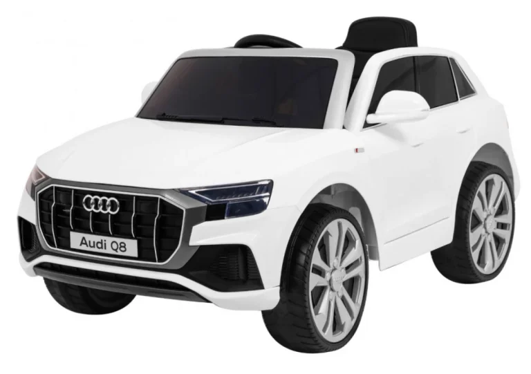 Audi Q8 Lift Baterija Za Djecu Bijela + Daljinski Upravljač + Eva + Spori Start + Mp3 Usb + Led 1