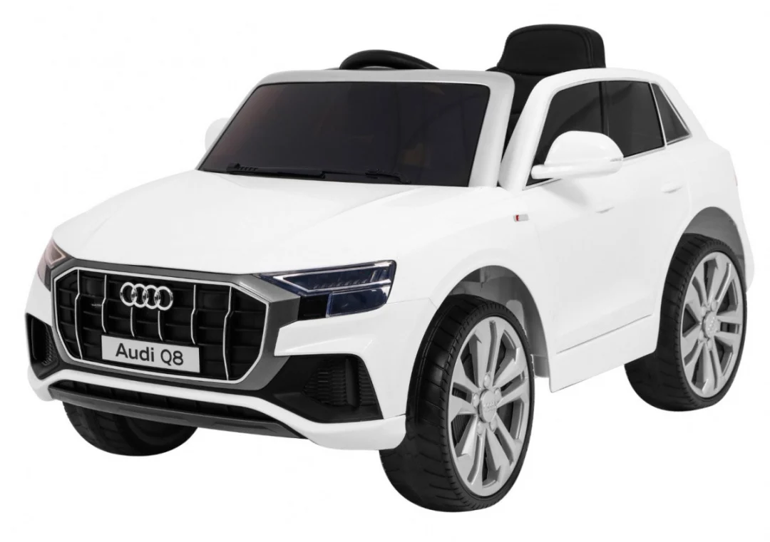 Audi Q8 Lift Baterija Za Djecu Bijela + Daljinski Upravljač + Eva + Spori Start + Mp3 Usb + Led 1
