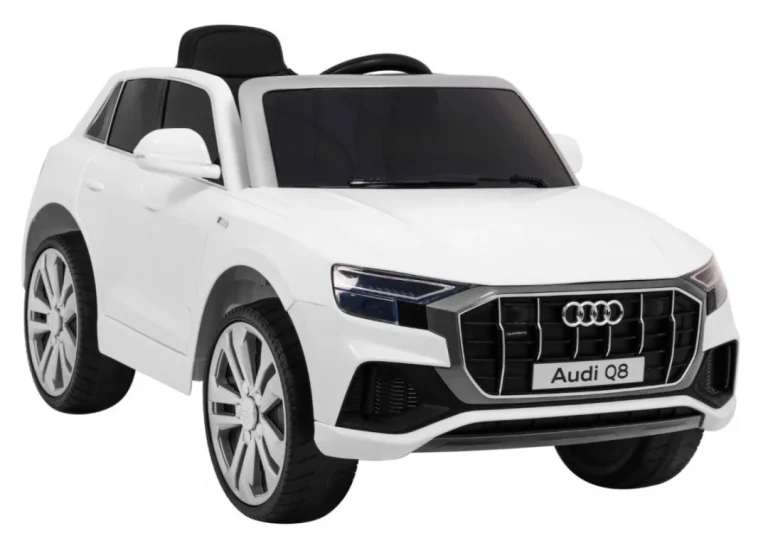 Audi Q8 Lift Baterija Za Djecu Bijela + Daljinski Upravljač + Eva + Spori Start + Mp3 Usb + Led 10