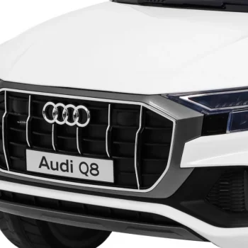 Audi Q8 Lift Baterija Za Djecu Bijela + Daljinski Upravljač + Eva + Spori Start + Mp3 Usb + Led 11