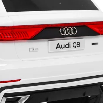 Audi Q8 Lift Baterija Za Djecu Bijela + Daljinski Upravljač + Eva + Spori Start + Mp3 Usb + Led 12
