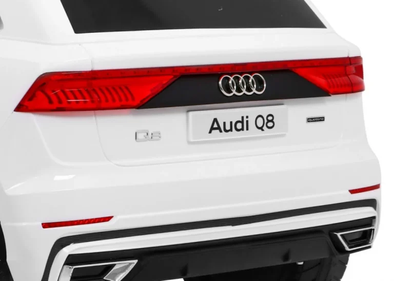 Audi Q8 Lift Baterija Za Djecu Bijela + Daljinski Upravljač + Eva + Spori Start + Mp3 Usb + Led 12