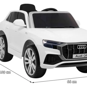 Audi Q8 Lift Baterija Za Djecu Bijela + Daljinski Upravljač + Eva + Spori Start + Mp3 Usb + Led 2