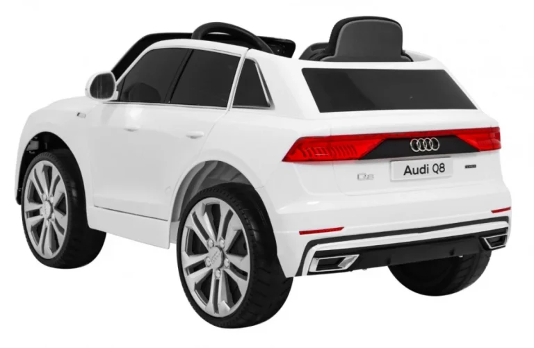 Audi Q8 Lift Baterija Za Djecu Bijela + Daljinski Upravljač + Eva + Spori Start + Mp3 Usb + Led 5