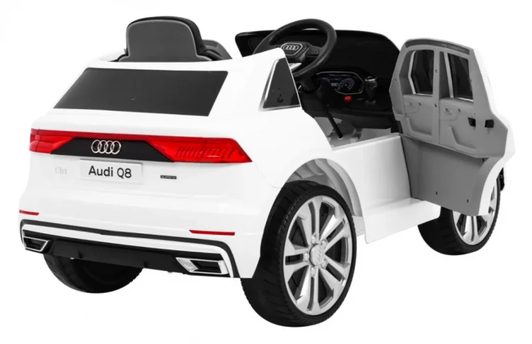 Audi Q8 Lift Baterija Za Djecu Bijela + Daljinski Upravljač + Eva + Spori Start + Mp3 Usb + Led 9