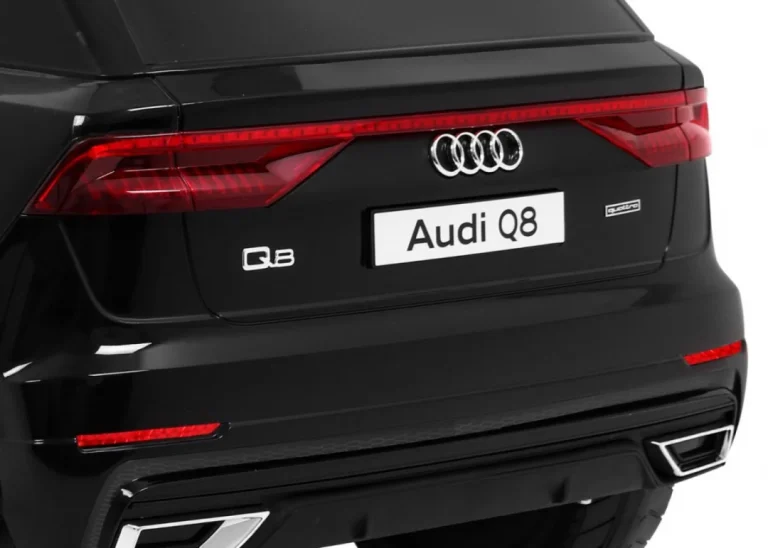 Audi Q8 Lift Baterija Za Djecu Crna + Daljinski Upravljač + Eva + Spori Start + Mp3 Usb + Led 12