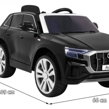 Audi Q8 Lift Baterija Za Djecu Crna + Daljinski Upravljač + Eva + Spori Start + Mp3 Usb + Led 2