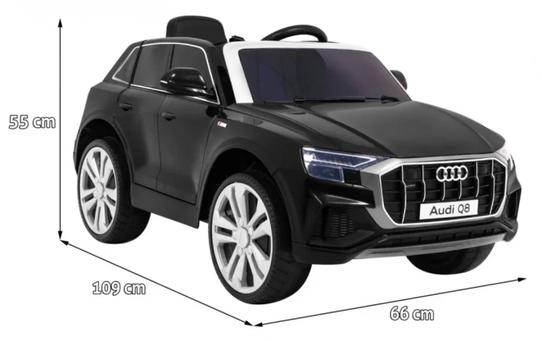 Audi Q8 Lift Baterija Za Djecu Crna + Daljinski Upravljač + Eva + Spori Start + Mp3 Usb + Led 2
