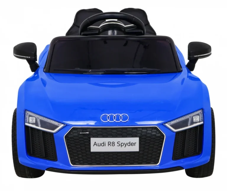 Audi R8 Dječja Autosjedalica Na Baterije Plava + Daljinski Upravljač + Eva + Spori Start + Mp3 Led 3
