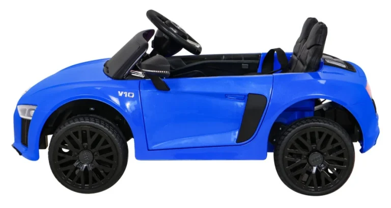 Audi R8 Dječja Autosjedalica Na Baterije Plava + Daljinski Upravljač + Eva + Spori Start + Mp3 Led 4