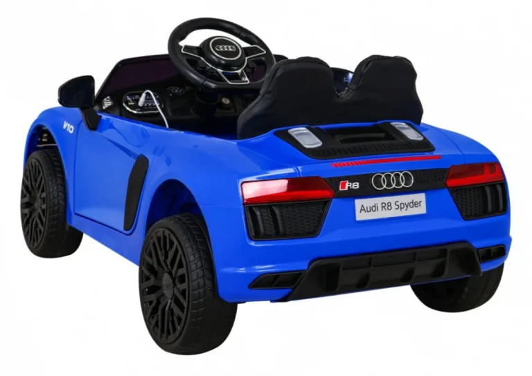 Audi R8 Dječja Autosjedalica Na Baterije Plava + Daljinski Upravljač + Eva + Spori Start + Mp3 Led 5