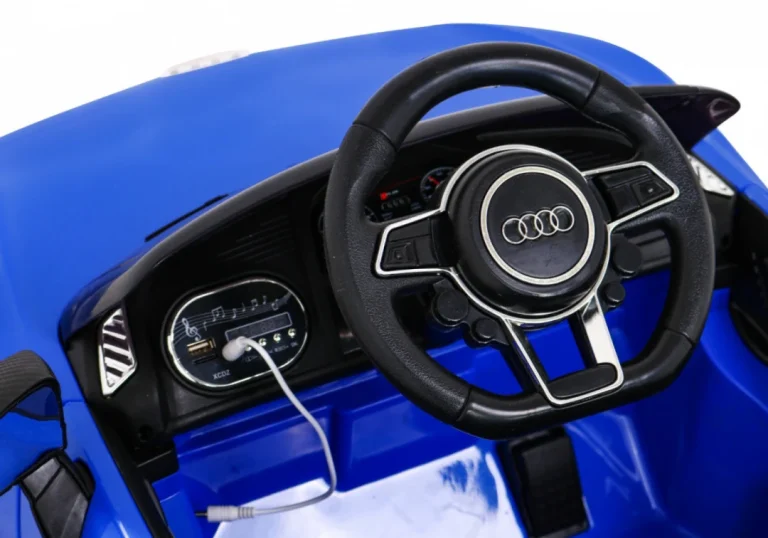 Audi R8 Dječja Autosjedalica Na Baterije Plava + Daljinski Upravljač + Eva + Spori Start + Mp3 Led 7