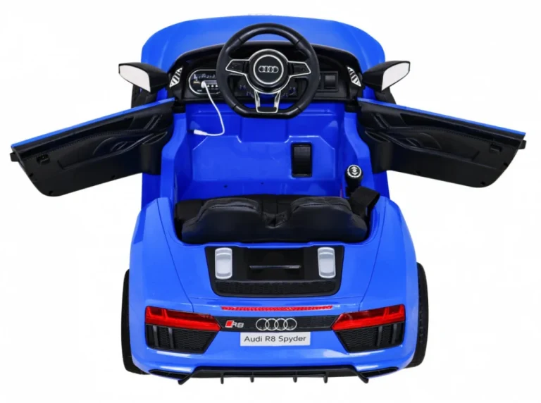 Audi R8 Dječja Autosjedalica Na Baterije Plava + Daljinski Upravljač + Eva + Spori Start + Mp3 Led 8