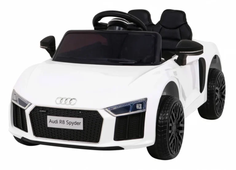 Audi R8 Dječji Autosjedalica Na Baterije Bijela + Daljinski Upravljač + Eva + Spori Start + Mp3 Led 1