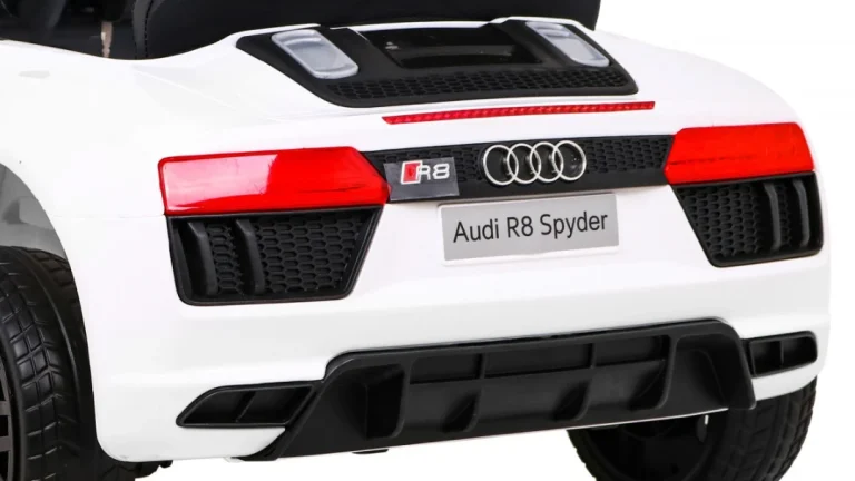 Audi R8 Dječji Autosjedalica Na Baterije Bijela + Daljinski Upravljač + Eva + Spori Start + Mp3 Led 11