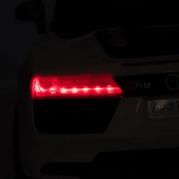 Audi R8 Dječji Autosjedalica Na Baterije Bijela + Daljinski Upravljač + Eva + Spori Start + Mp3 Led 14