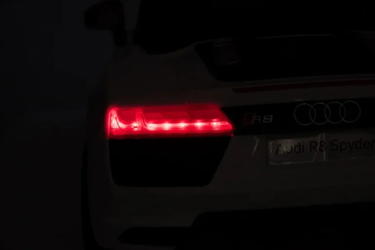 Audi R8 Dječji Autosjedalica Na Baterije Bijela + Daljinski Upravljač + Eva + Spori Start + Mp3 Led 14