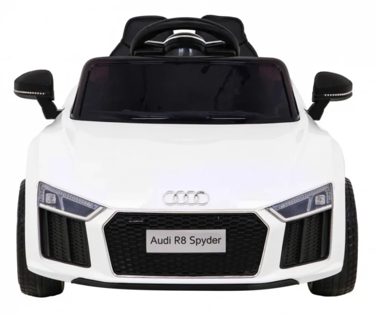 Audi R8 Dječji Autosjedalica Na Baterije Bijela + Daljinski Upravljač + Eva + Spori Start + Mp3 Led 3