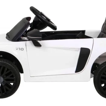 Audi R8 Dječji Autosjedalica Na Baterije Bijela + Daljinski Upravljač + Eva + Spori Start + Mp3 Led 4