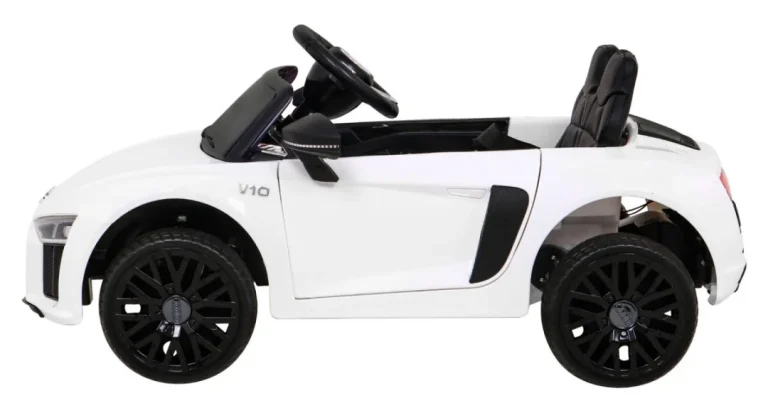 Audi R8 Dječji Autosjedalica Na Baterije Bijela + Daljinski Upravljač + Eva + Spori Start + Mp3 Led 4