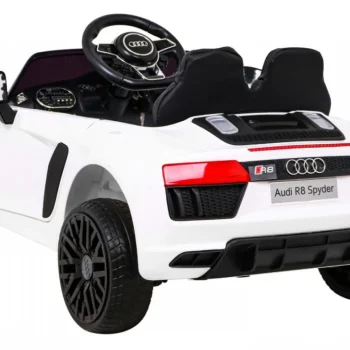 Audi R8 Dječji Autosjedalica Na Baterije Bijela + Daljinski Upravljač + Eva + Spori Start + Mp3 Led 5