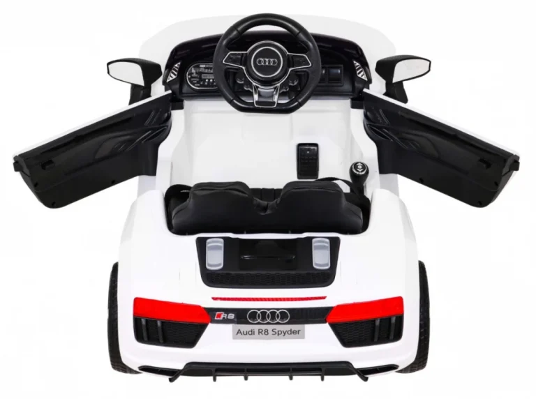 Audi R8 Dječji Autosjedalica Na Baterije Bijela + Daljinski Upravljač + Eva + Spori Start + Mp3 Led 6