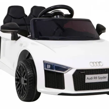 Audi R8 Dječji Autosjedalica Na Baterije Bijela + Daljinski Upravljač + Eva + Spori Start + Mp3 Led 8