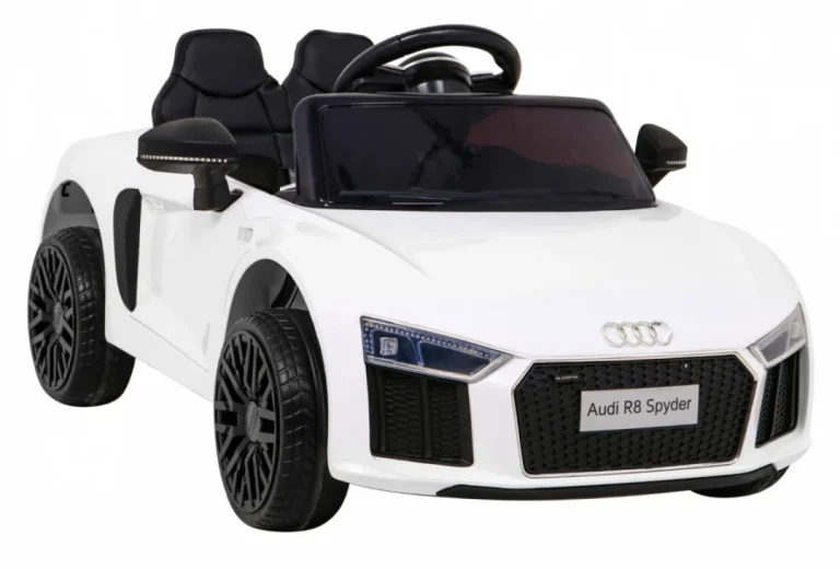 Audi R8 Dječji Autosjedalica Na Baterije Bijela + Daljinski Upravljač + Eva + Spori Start + Mp3 Led 8