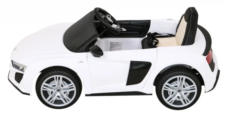Audi R8 Lift Automobil Na Baterije Bijeli + Daljinski Upravljač, Bijela 4