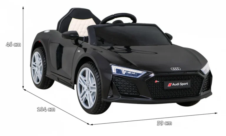 Audi R8 Lift Automobil Na Baterije Crni + Daljinski Upravljač + Eva Kotači + Mp3 + Led, Crna 2