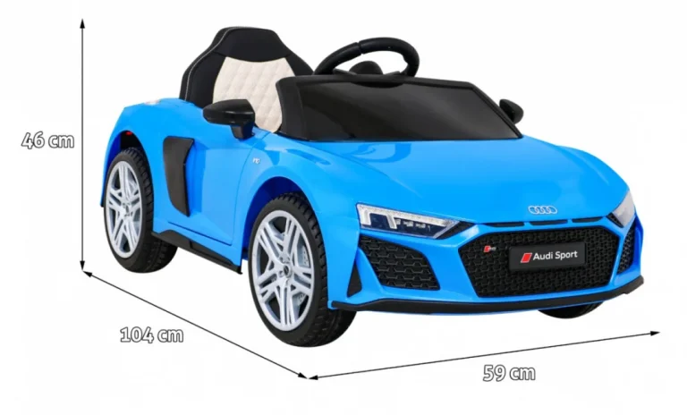 Audi R8 Lift Automobil Na Baterije Plavi + Daljinski Upravljač + Eva Kotači + Mp3 + Led, Plava 2
