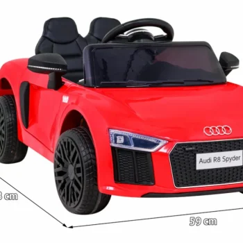Audi R8 Punjiva Dječja Sjedalica Crvena + Daljinski Upravljač + Eva + Spori Start + Mp3 Led 2