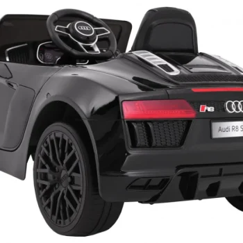 Audi R8 Spyder Crna Baterija + Daljinski Upravljač + Eva + Spori Start + Mp3 Radio + Led 5