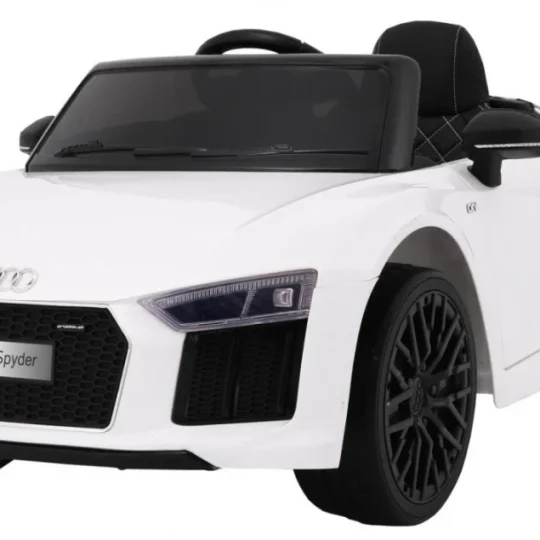 Audi R8 Spyder Na Baterije Bijeli + Daljinski Upravljač, Bijela 1