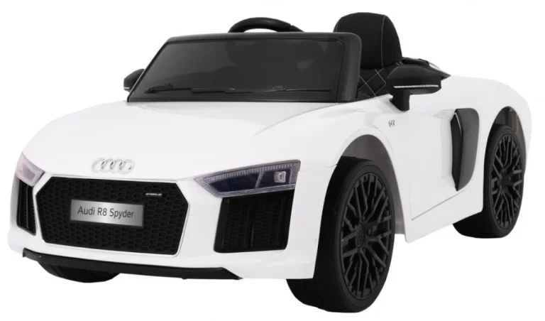 Audi R8 Spyder Na Baterije Bijeli + Daljinski Upravljač, Bijela 1