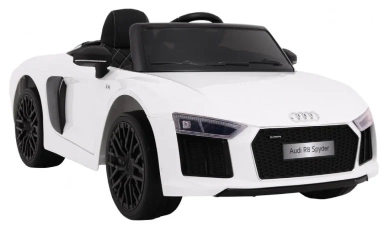 Audi R8 Spyder Na Baterije Bijeli + Daljinski Upravljač, Bijela 6