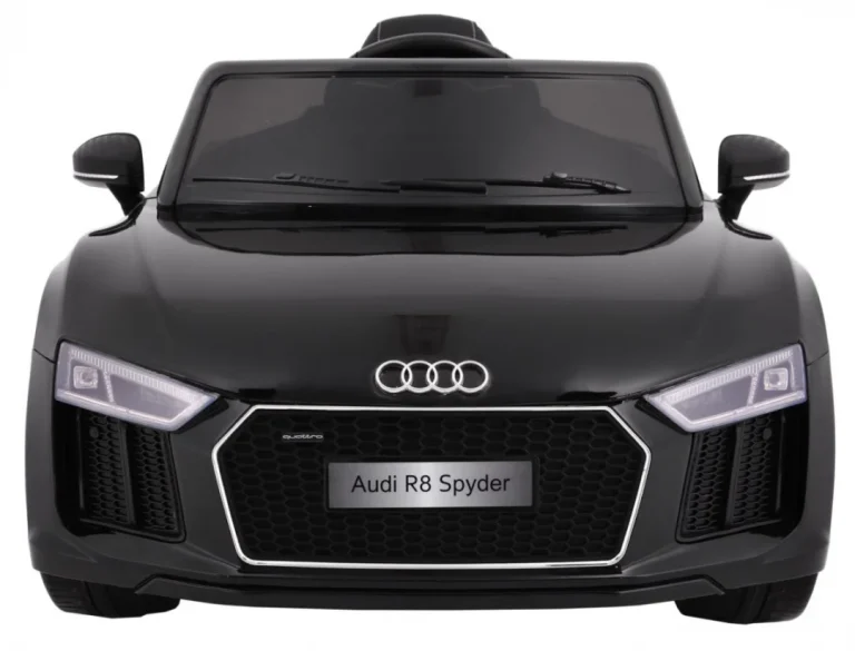 Audi R8 Spyder Na Baterije, Crna Boja + Daljinski Upravljač + Eva + Spori Start + Mp3 Radio + Led 5