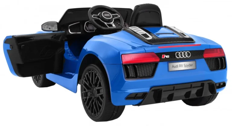 Audi R8 Spyder Na Baterije, Plava Boja + Daljinski Upravljač 2