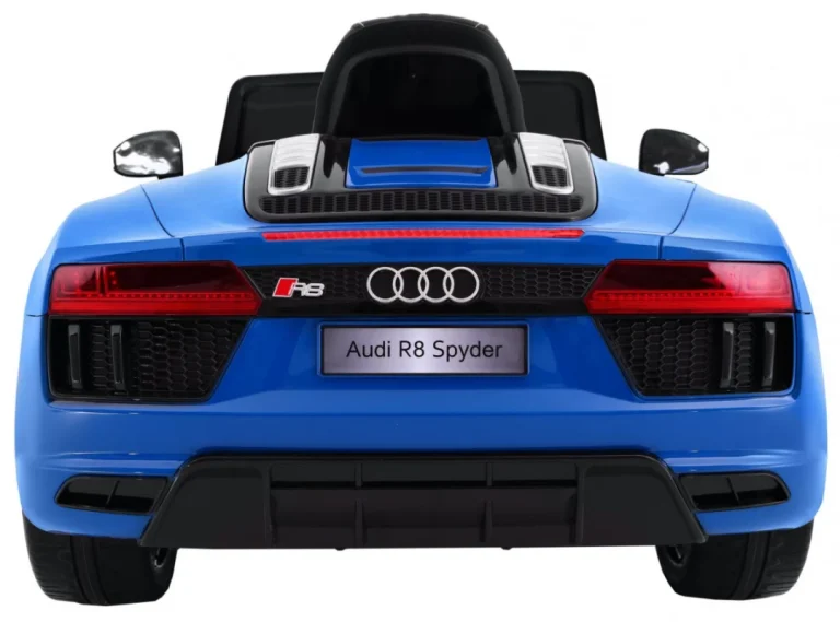 Audi R8 Spyder Na Baterije, Plava Boja + Daljinski Upravljač 4