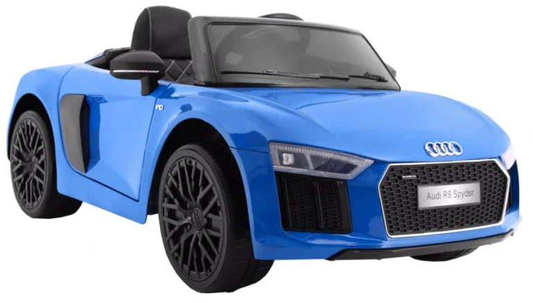 Audi R8 Spyder Na Baterije, Plava Boja + Daljinski Upravljač 6