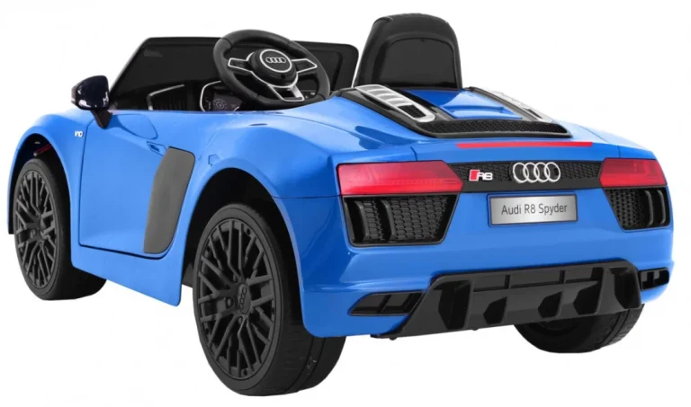 Audi R8 Spyder Na Baterije, Plava Boja + Daljinski Upravljač 7